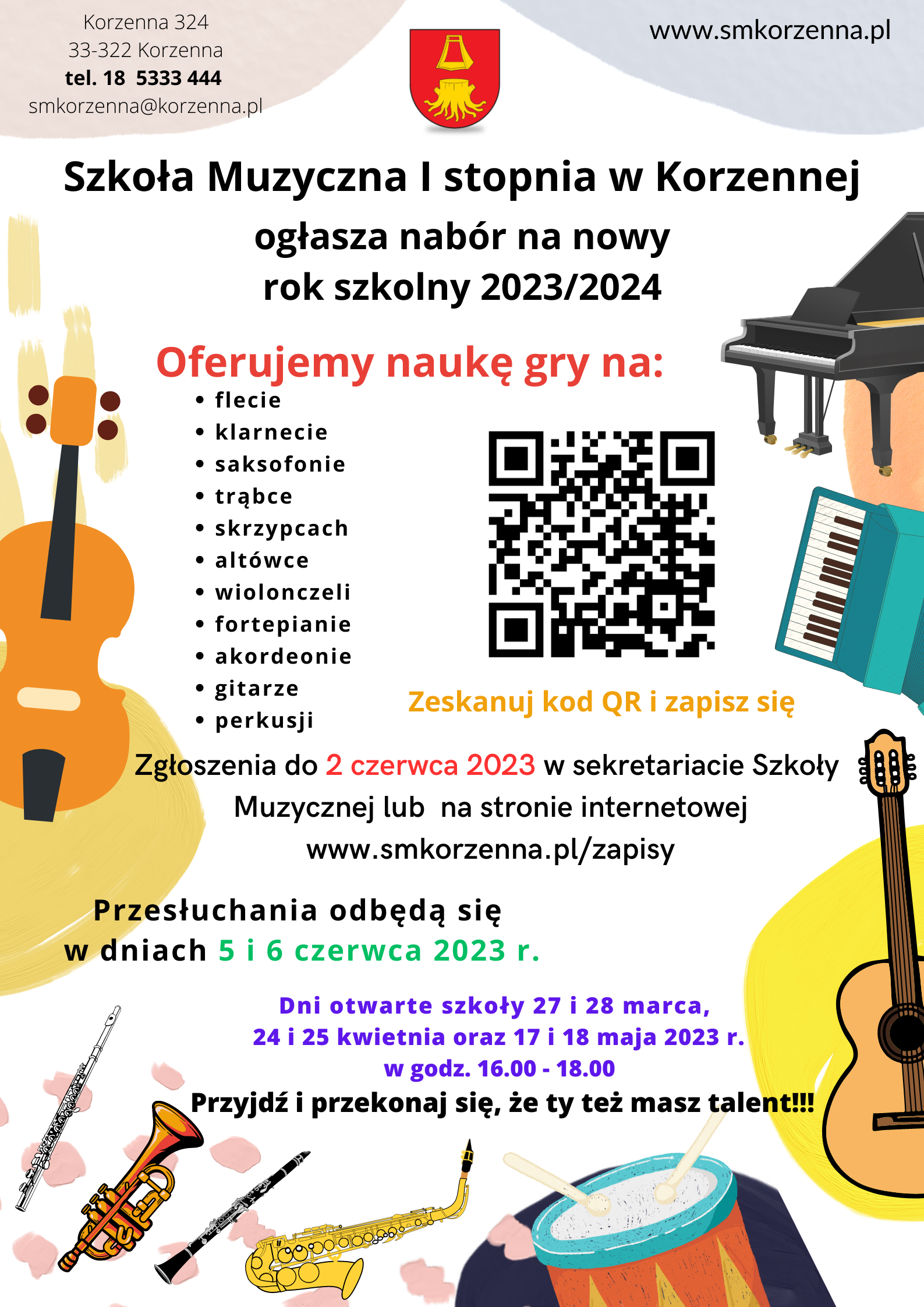Chcesz grać na instrumencie? Zapisz się!