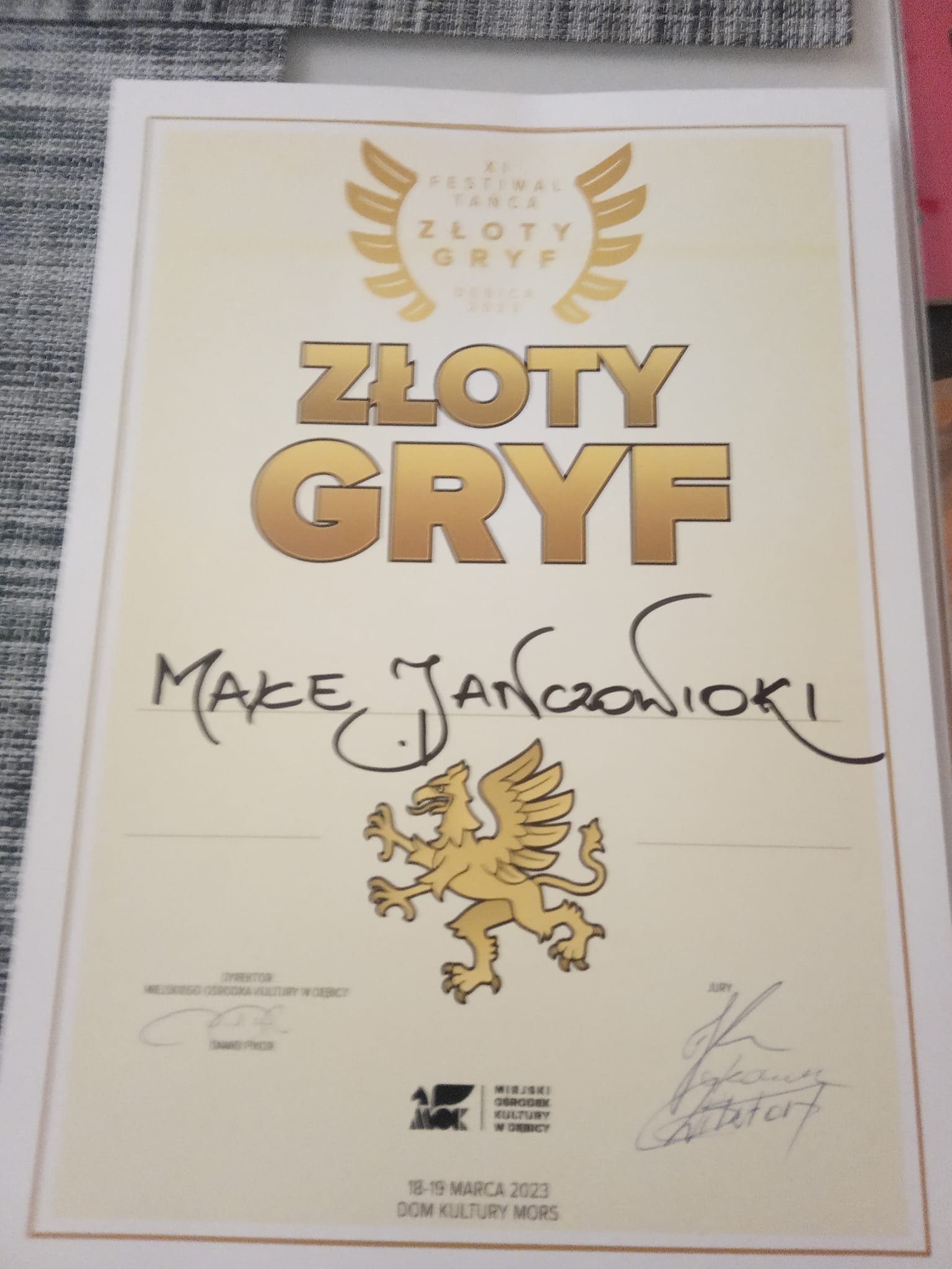 Złoty Gryf dla Janczowioków