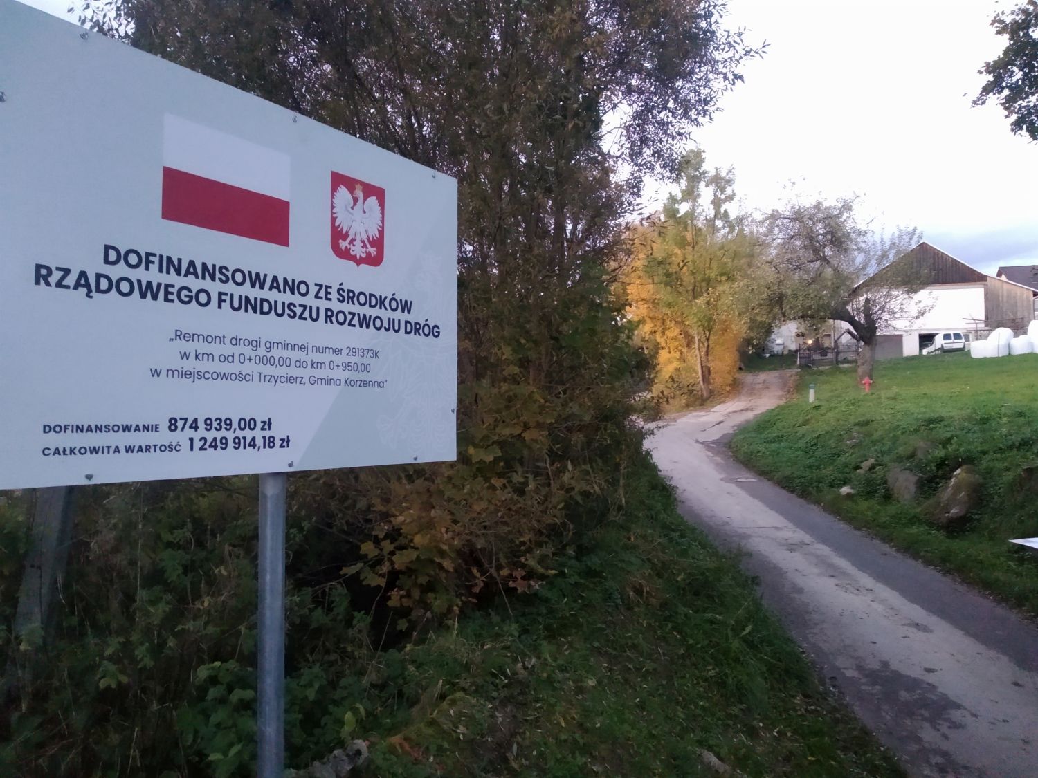 Trwa remont drogi w Trzycierzu