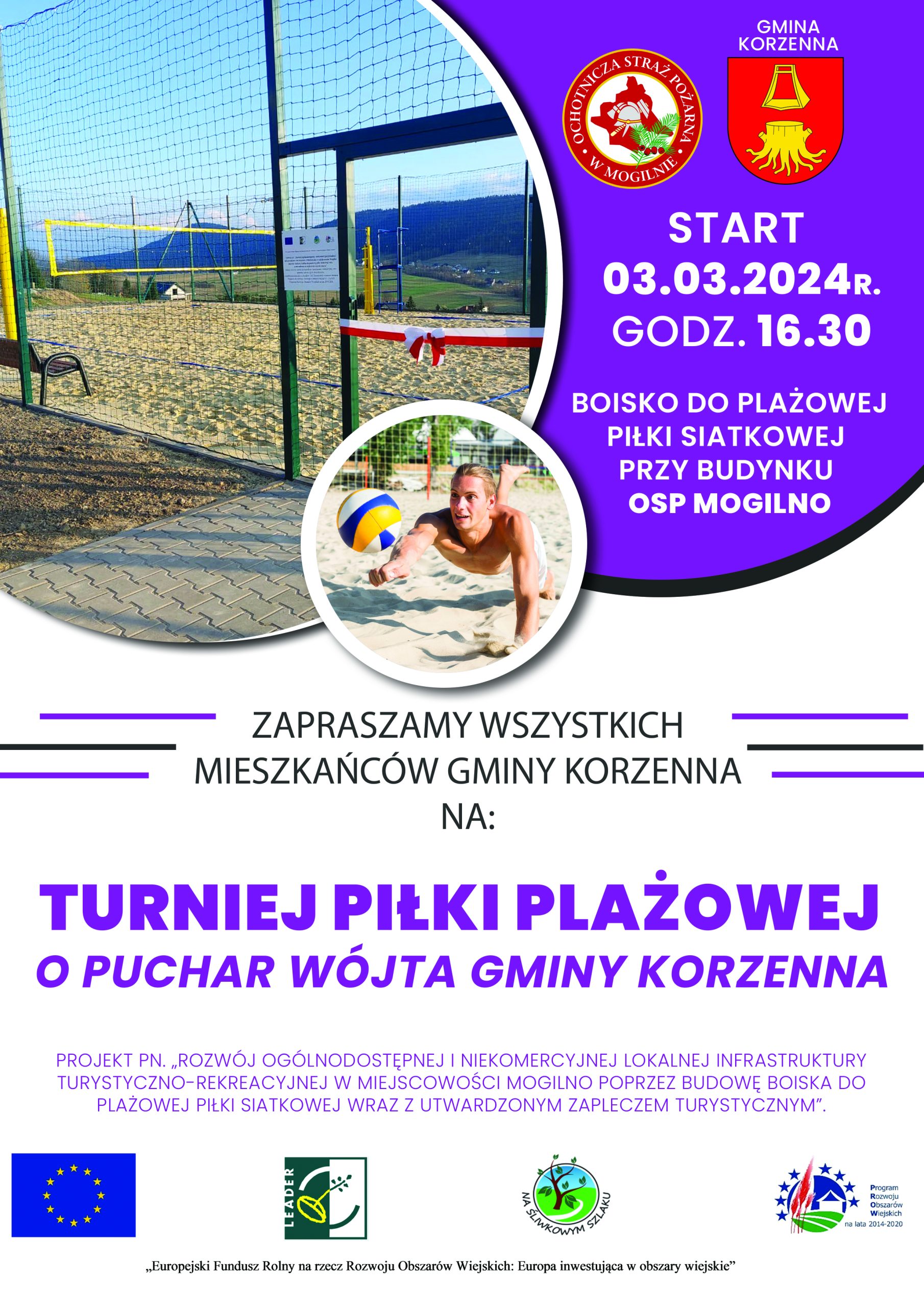 Zaproszenie na turniej piłki plażowej o puchar Wójta Gminy Korzenna