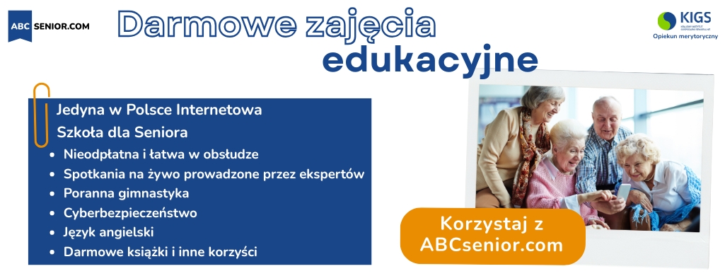 Zaproszenie dla Seniorów na darmowe ćwiczenia i zajęcia online w ABCsenior.com