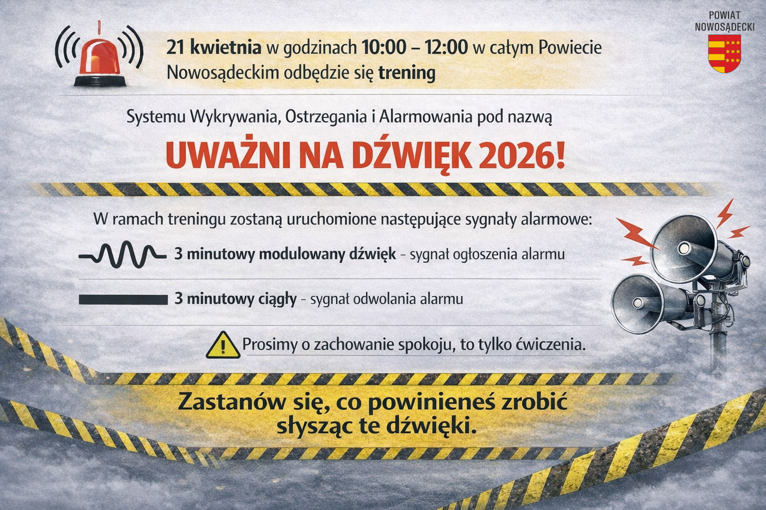 Sygnały alarmowe w całym powiecie